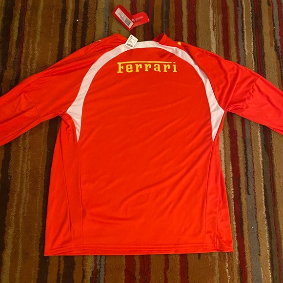 Puma Red Long Sleeve Shirt with Yellow Accents - Picture 5 of 5